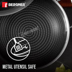 Hitech Tri-Ply Stainless Steel Non-Stick Kadhai - Induction Bottom 26cm 3.9L
