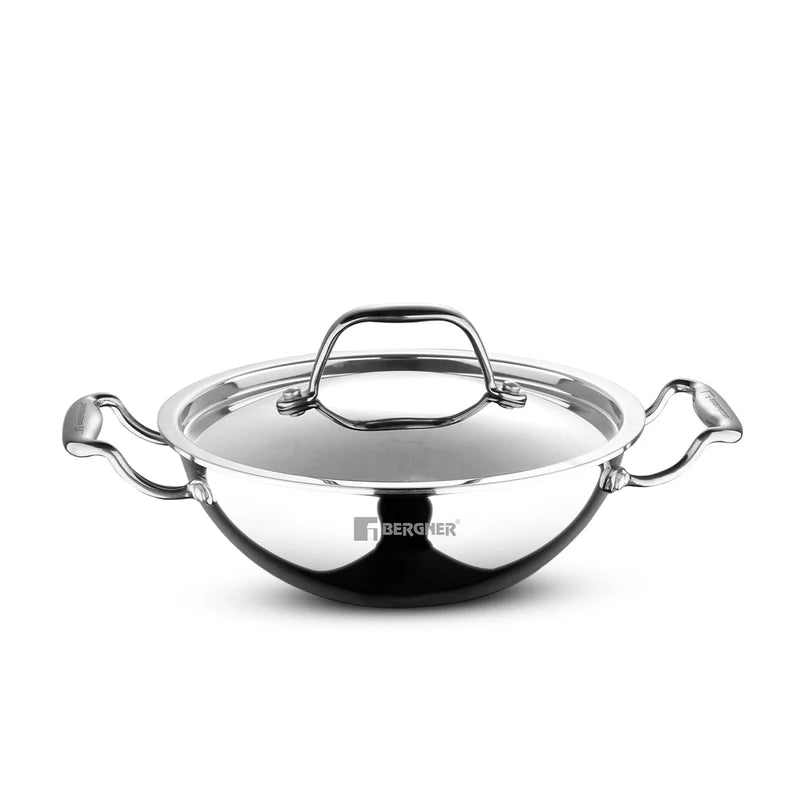 Argent Tri-Ply Stainless Steel Kadai 20cm 1.5L