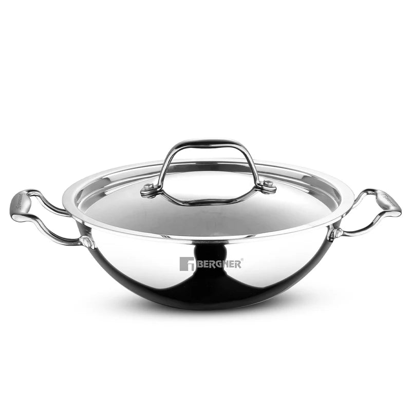 Argent Tri-Ply Stainless Steel Kadai 32cm 5.8L