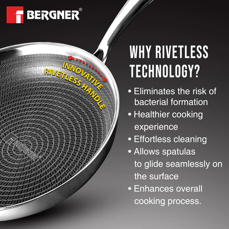 Hi-Tech Giro Triply Stainless Steel Frypan