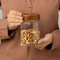 Linea Glass Jar with Acacia Lid 600ml