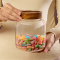 Roundwood Glass Jar with Acacia Lid 1.5L