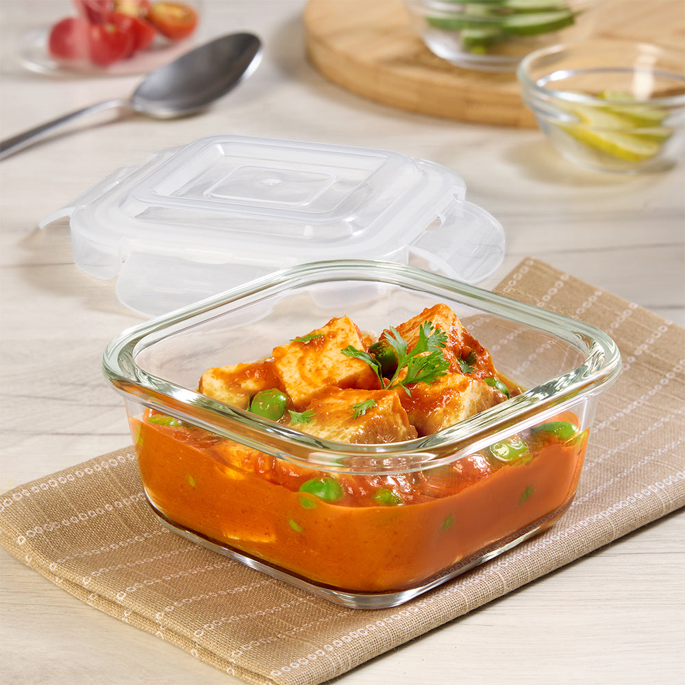 Klip n Store Square Glass Container 400ml