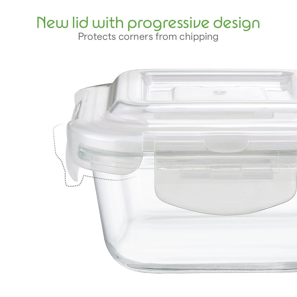 Klip n Store Square Glass Container