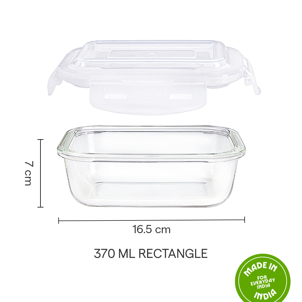 Tuff-Glass Klip n Store Rectangular Glass Container