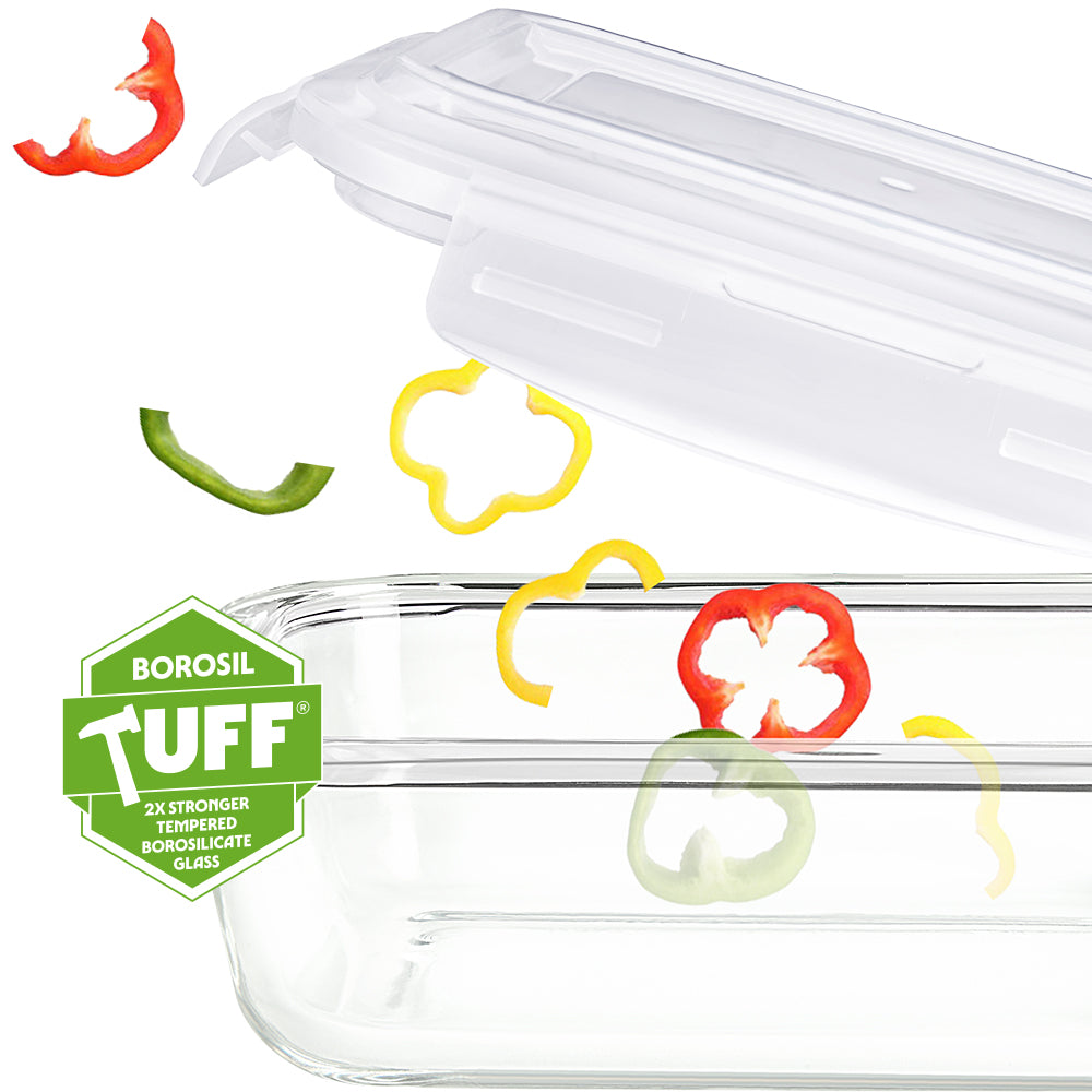 Tuff-Glass Klip n Store Rectangular Glass Container