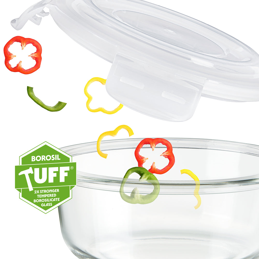 Tuff-Glass Klip n Store Round Container