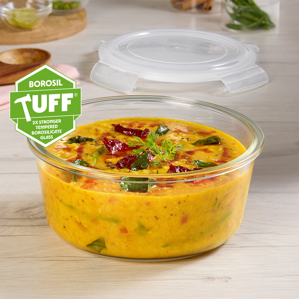 Tuff-Glass Klip n Store Round Container