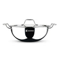 Argent Tri-Ply Stainless Steel Deep Kadai - Induction Bottom 22cm 2.8L