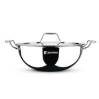 Argent Tri-Ply Stainless Steel Deep Kadai - Induction Bottom 28cm 5.7L