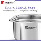 BE Essentials Tri-Ply Stainless Steel Junior Tope Set of 3 Pcs Set