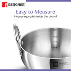 BE Essentials Tri-Ply Stainless Steel Junior Kadai Set of 3 Pcs - Gas Stove Compatible