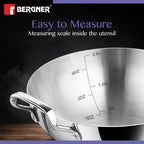 BE Essentials Tri-Ply Stainless Steel Extra Deep Kadai - Gas Stove Compatible 24cm 2.5L