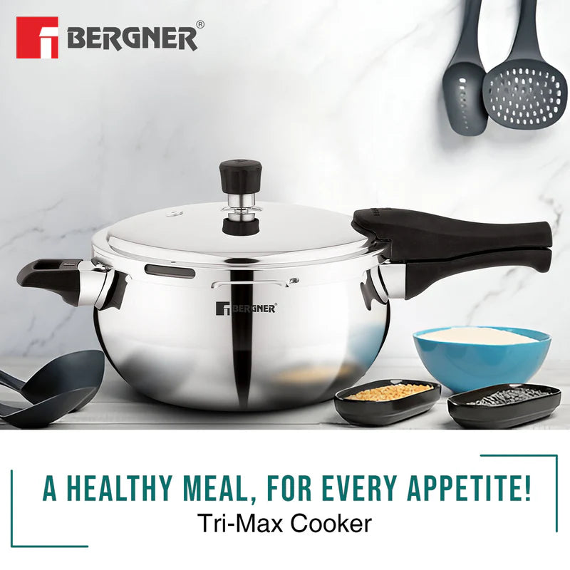 Trimax ORB Tri-Ply Stainless Steel Outer Lid Pressure Cooker