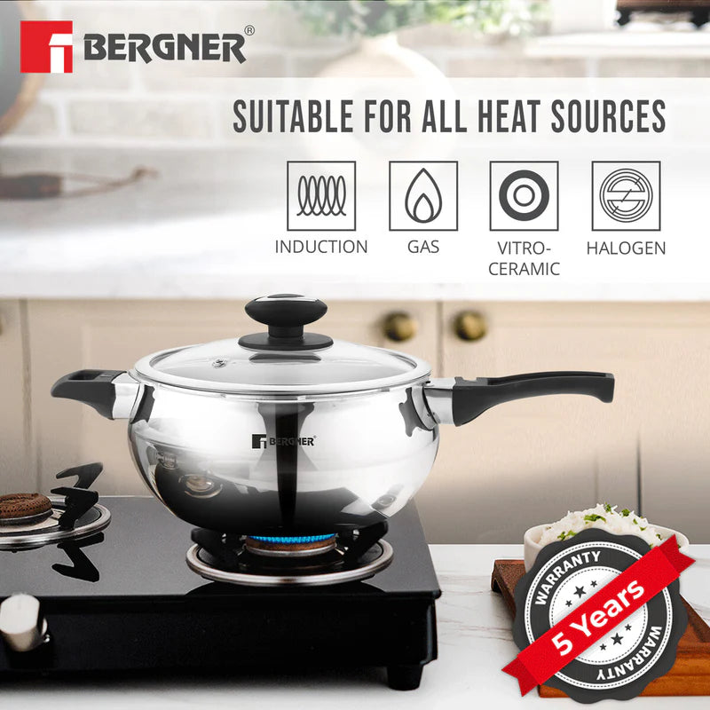 Trimax ORB Tri-Ply Stainless Steel Outer Lid Pressure Cooker