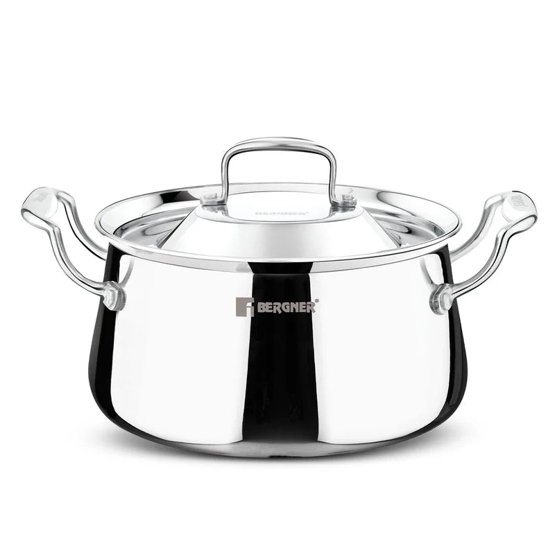 Argent Samsara Tri-Ply Stainless Steel Biryani Handi - Induction Bottom