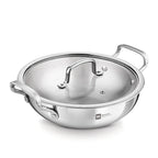 BE Essentials Tri-Ply Stainless Steel Kadai 22cm 2.6L