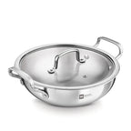 BE Essentials Tri-Ply Stainless Steel Kadai 26cm 3.9L