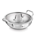BE Essentials Tri-Ply Stainless Steel Kadai 28cm 5L