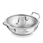 BE Essentials Tri-Ply Stainless Steel Kadai 30cm 6L