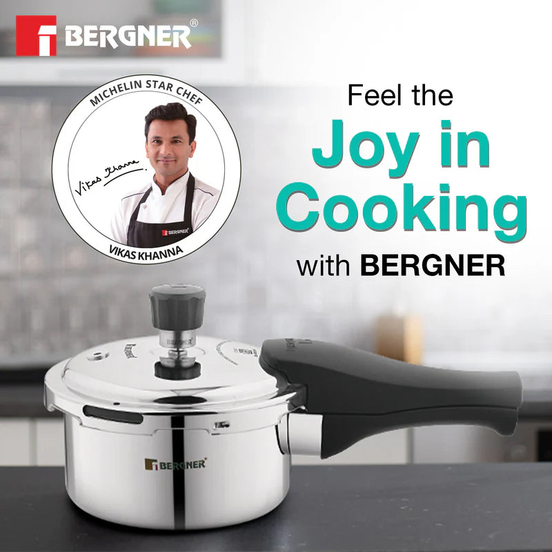 Tri-Max Junior Tri-Ply Stainless Steel 1 Litre Outer Lid Mini Pressure Cooker