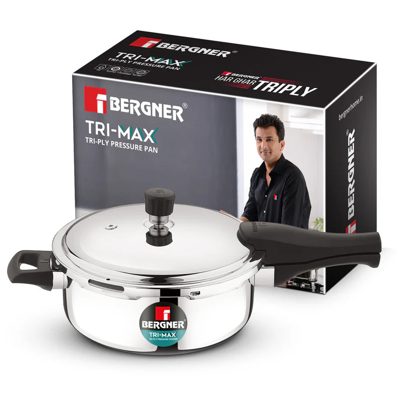Trimax Stainless Steel 3.5L Outer Lid Pressure Pan, Easy Locking
