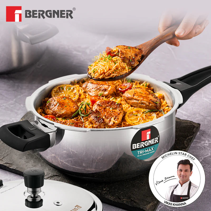 Trimax Stainless Steel 3.5L Outer Lid Pressure Pan, Easy Locking