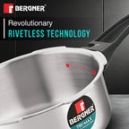 Trimax Stainless Steel 3.5L Outer Lid Pressure Pan, Easy Locking
