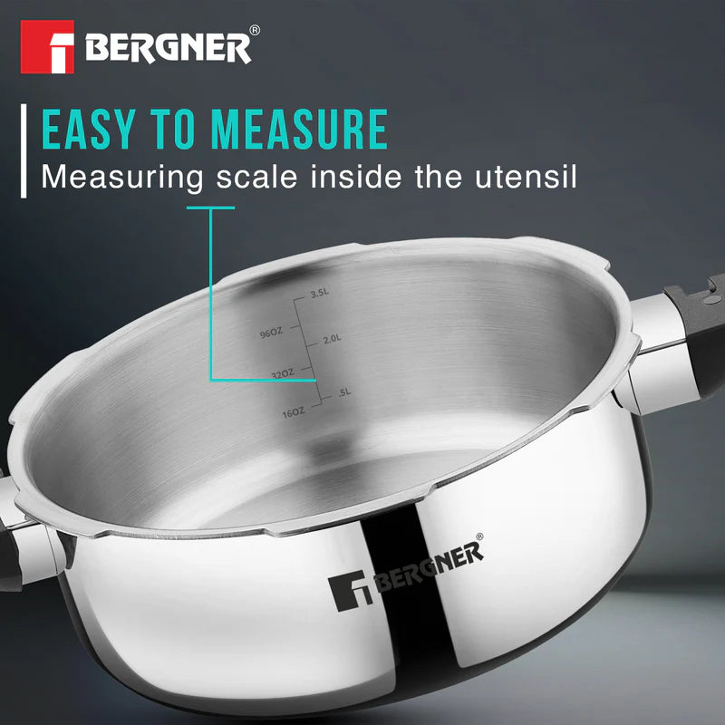 Trimax Stainless Steel 3.5L Outer Lid Pressure Pan, Easy Locking