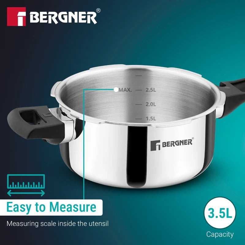 Argent Classic Triply Outer Lid Pressure Pan 3.5L - Induction Bottom