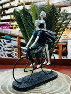 Joyful Journey Couple Figurine – Luxury Bicycle Sculpture