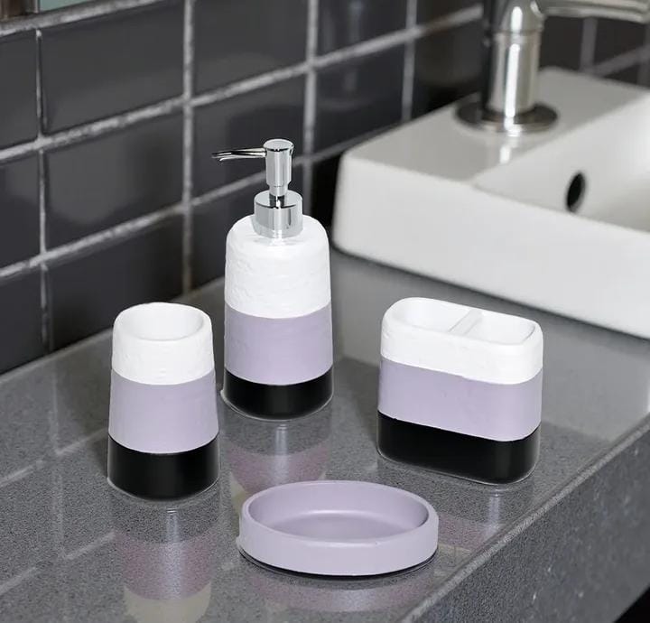 PREMIER SERIES 4PCS BATHROOM SET DUAL COLOUR
