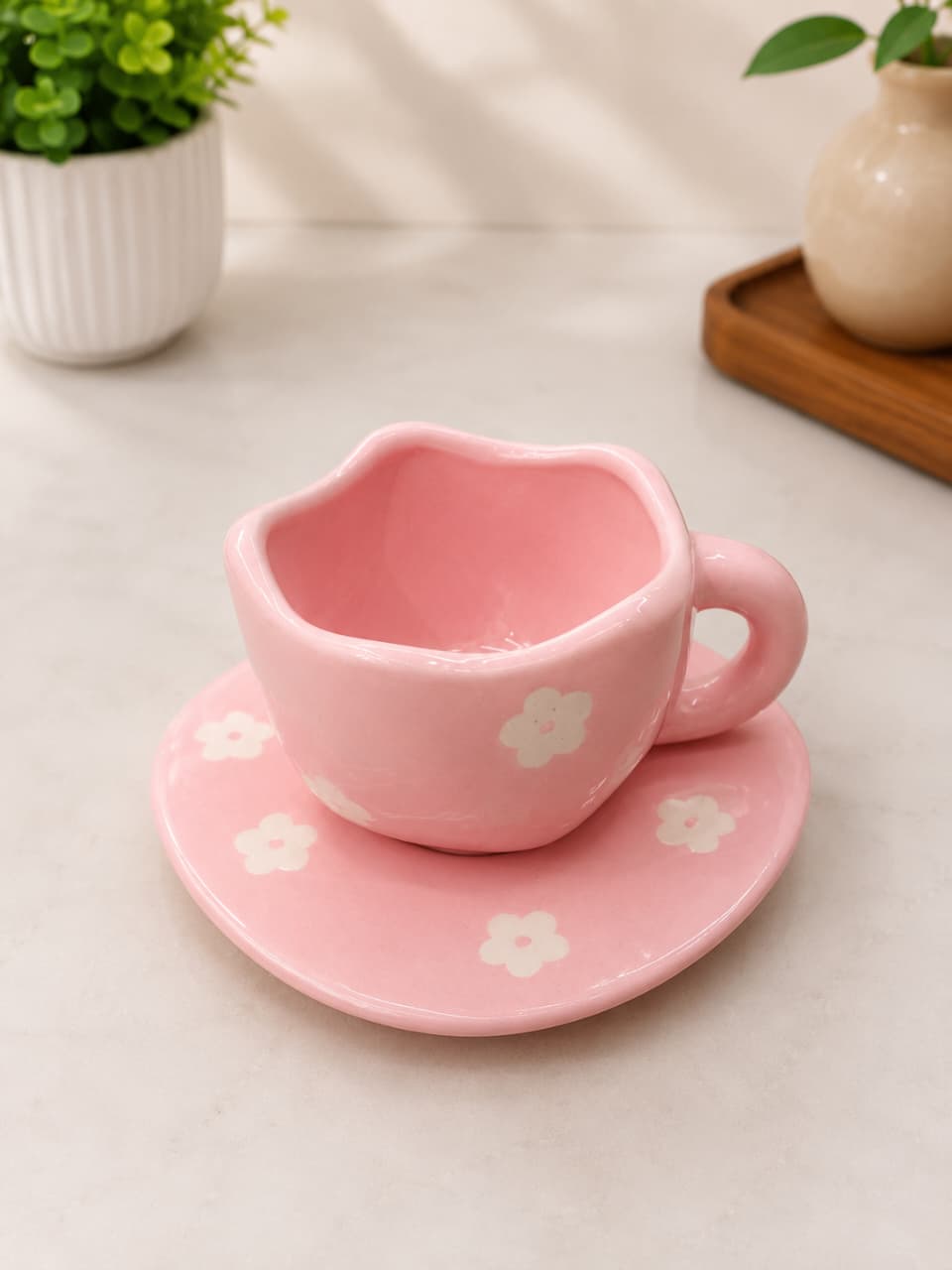 Ceramic Cup and Saucer Set