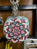 Fancy Mandala Compact Mirror Keychain