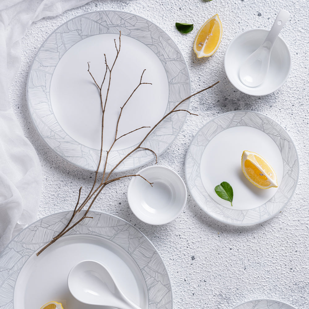 Larah Ivy Dinner Set - bowls detail