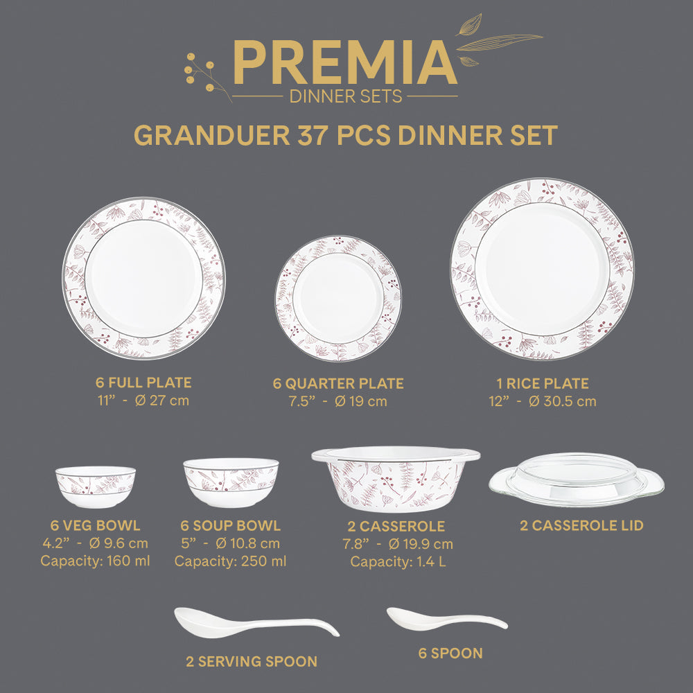 Larah Grandeur Dinner Set - table setting
