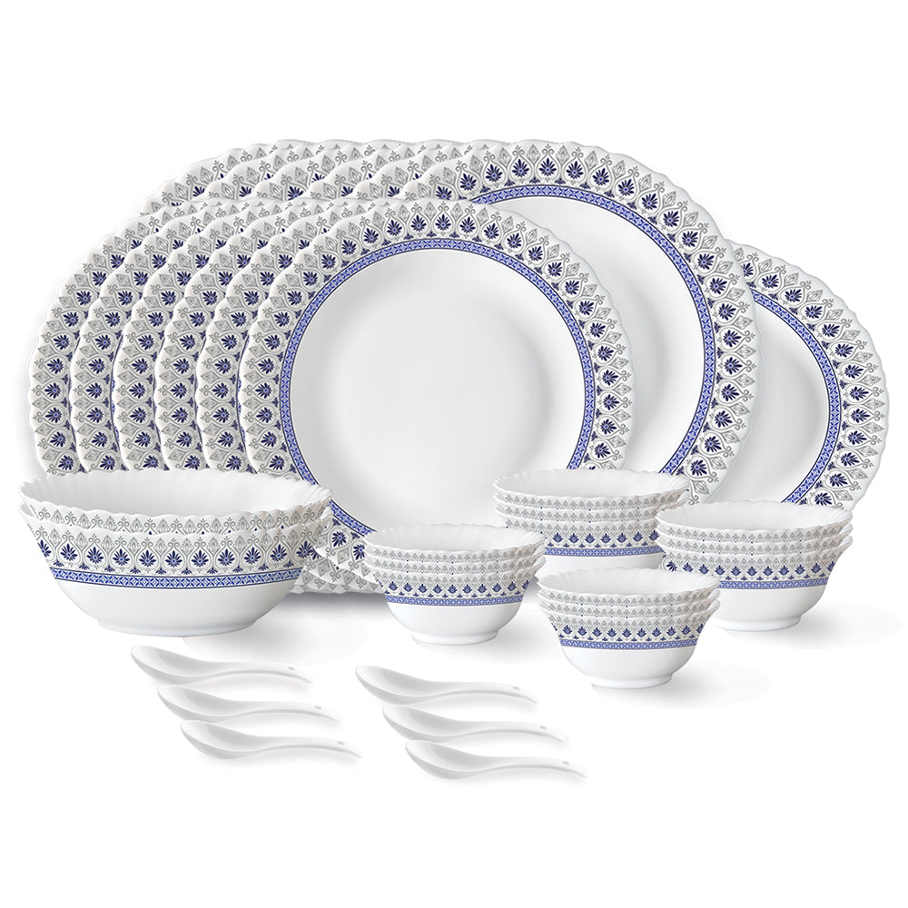 Larah Ocean Dinner Set - fluted design