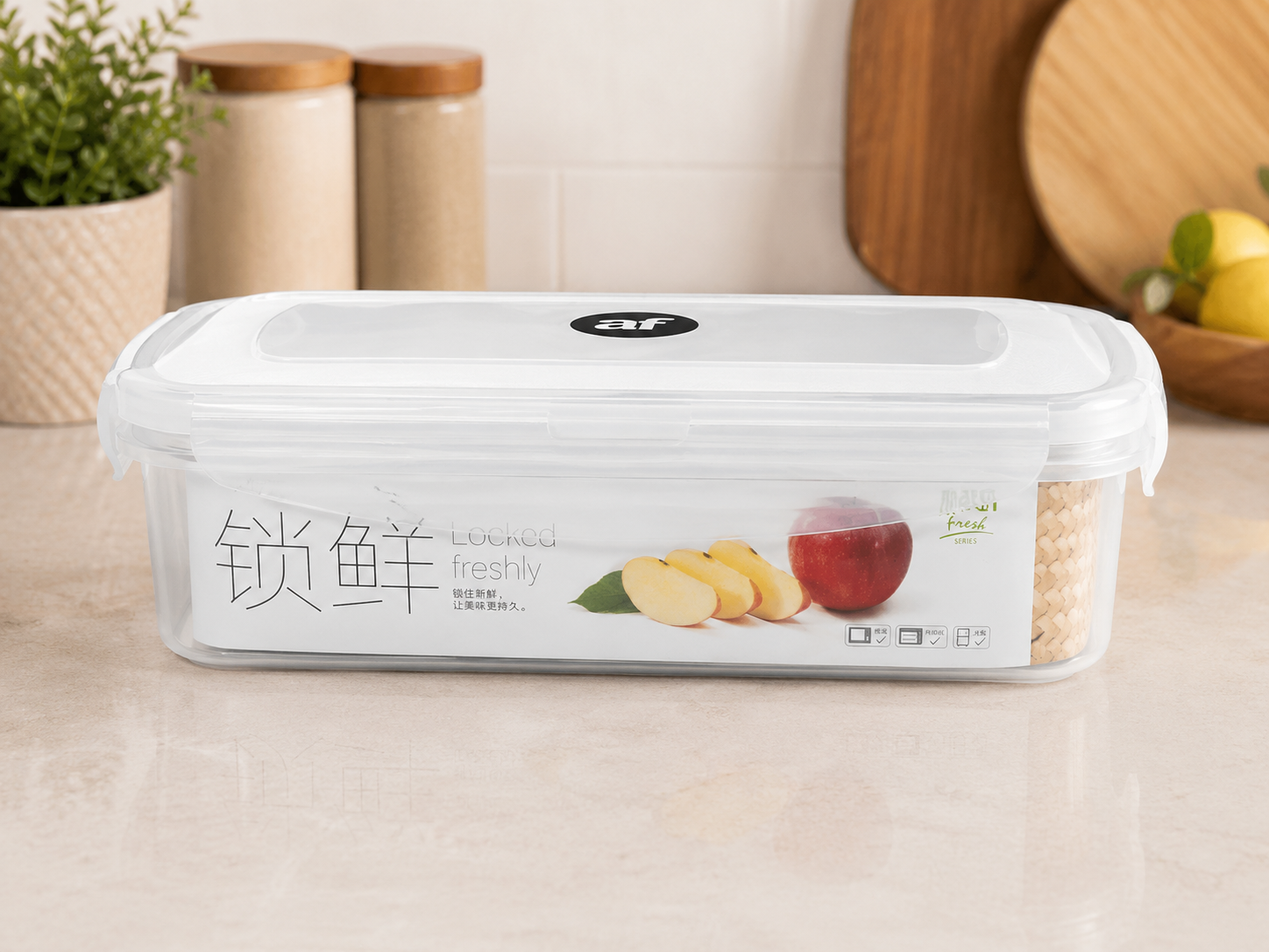 Fresh Lock Airtight Food Storage Container with Locking Lid 600ml | BPA Free | Leak-Proof Kitchen Storage Box