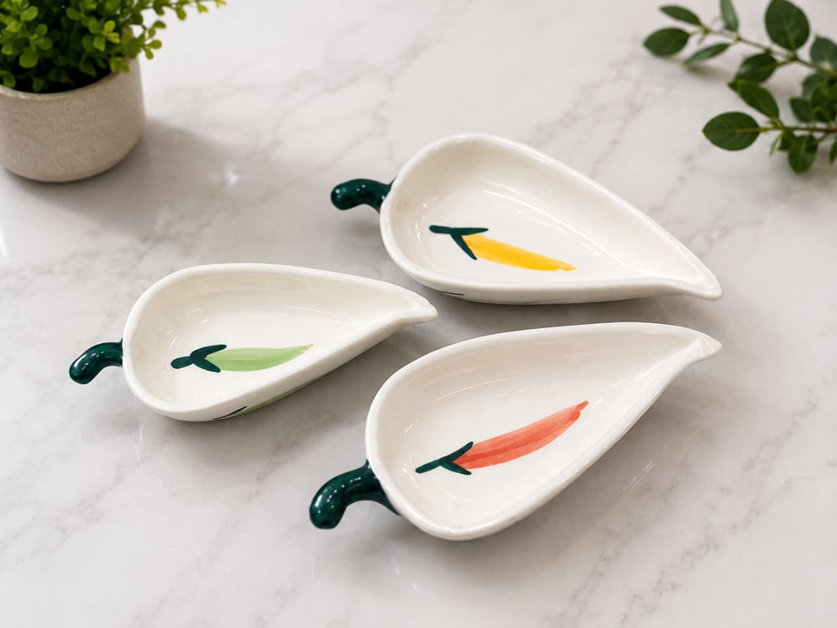 Ceramic Leaf-Shaped Dip Plate
