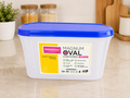 Varmora Magnum Oval Plastic Food Storage Container 1800ml | BPA Free | Airtight Kitchen Storage