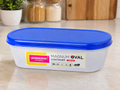 Varmora Magnum Oval Plastic Food Storage Container 550ml | BPA Free | Airtight Kitchen Storage