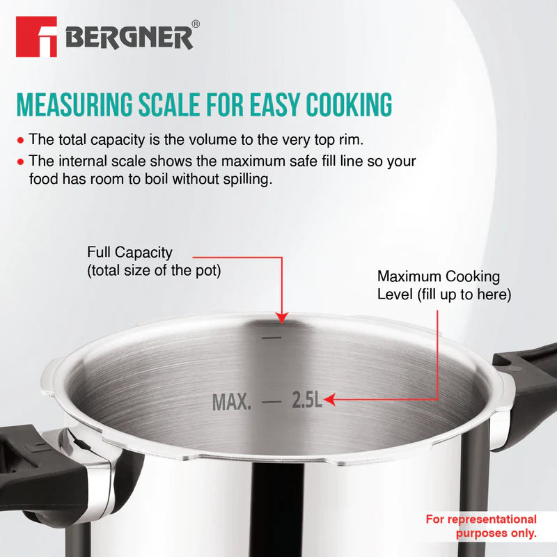 Argent Classic Triply Outer Lid Pressure Cooker - Induction Bottom