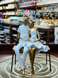 Romantic Couple Figurine – Luxury Bench Sculpture