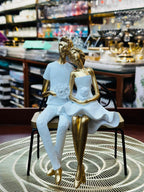 Romantic Couple Figurine – Luxury Bench Sculpture