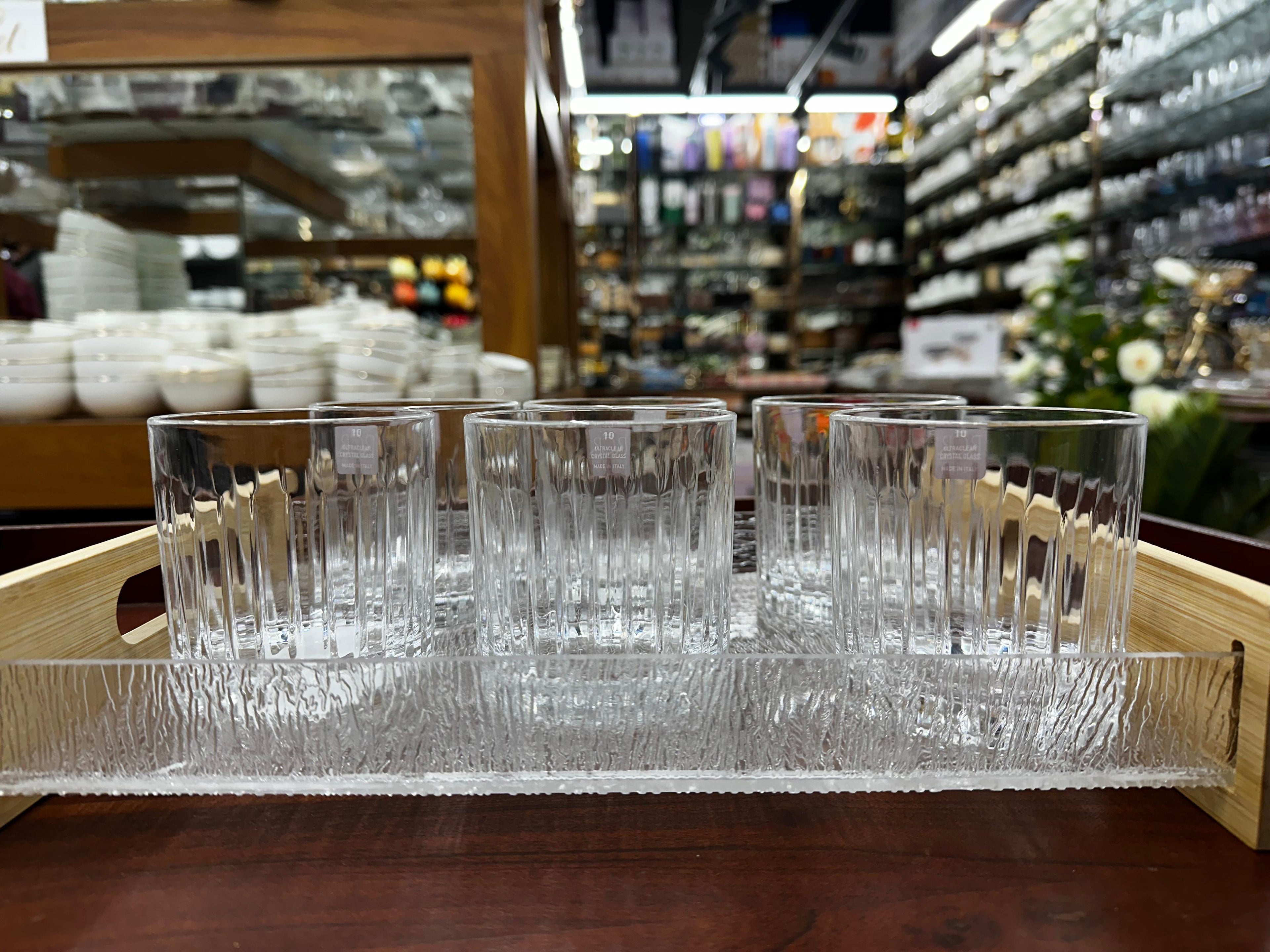 Timeless Whisky Glass Set – 310ml Crystal-Clear Tumblers | Elegant Ribbed Design | Set of 6
