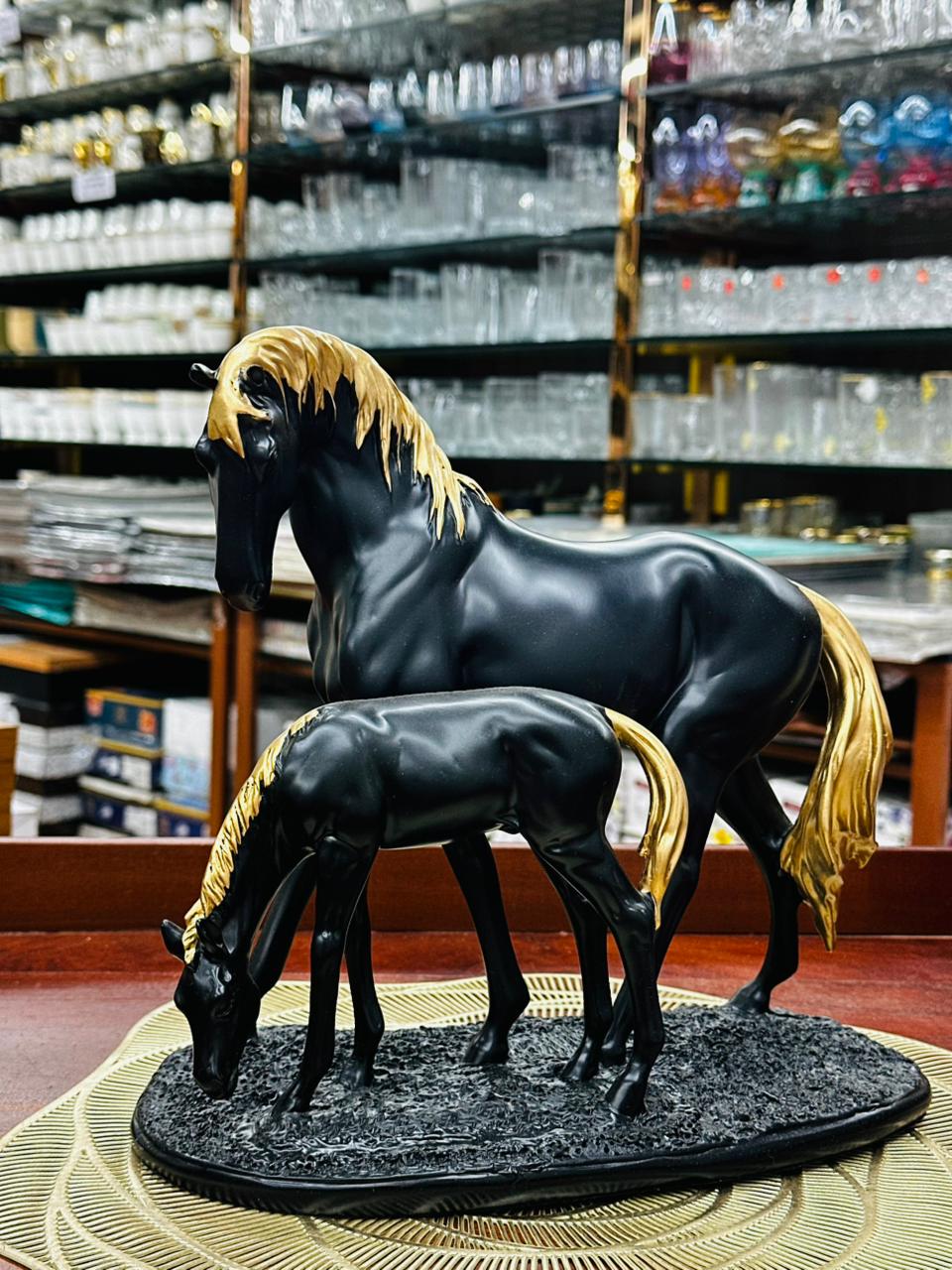 Elysian Bond Equine Duo – Luxury Mother & Foal Sculpture