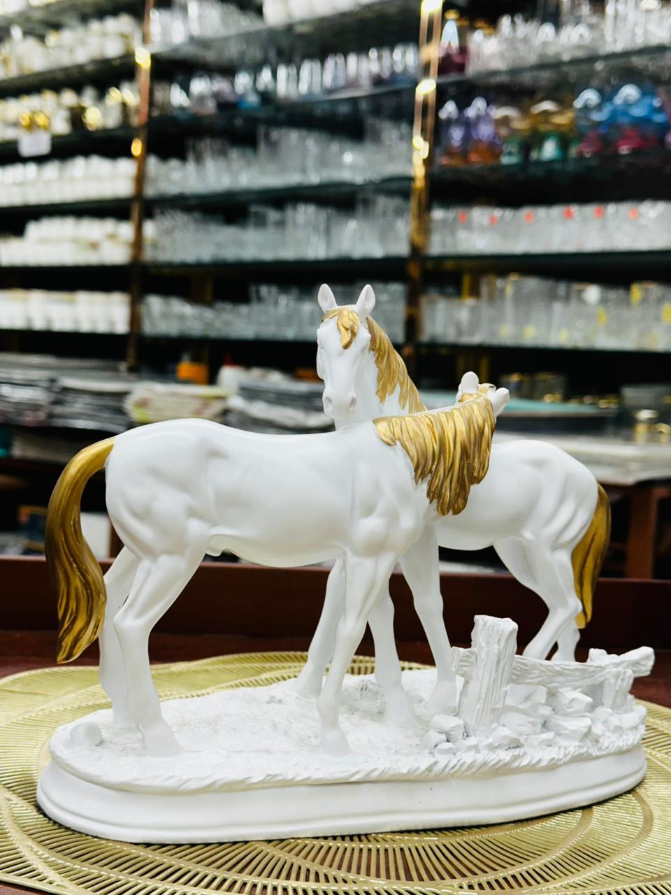 Aurelia Companion Stallions – Premium Fine Art Double Horse Sculpture