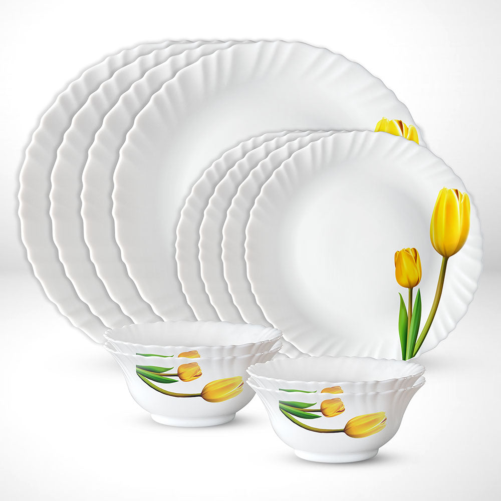 Larah Lyana Dinner Set - fluted design