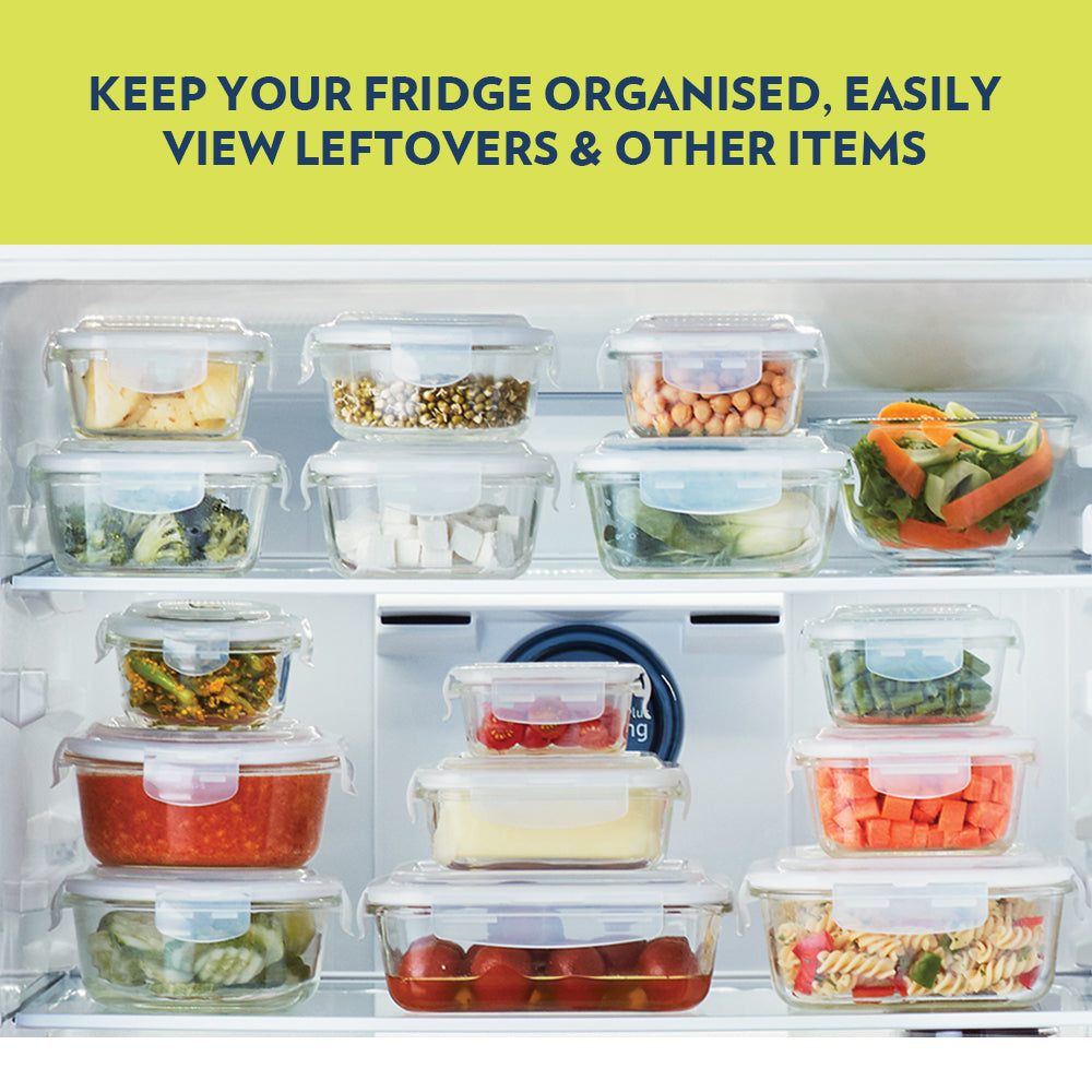 Tuff Glass Klip n Store Square Container