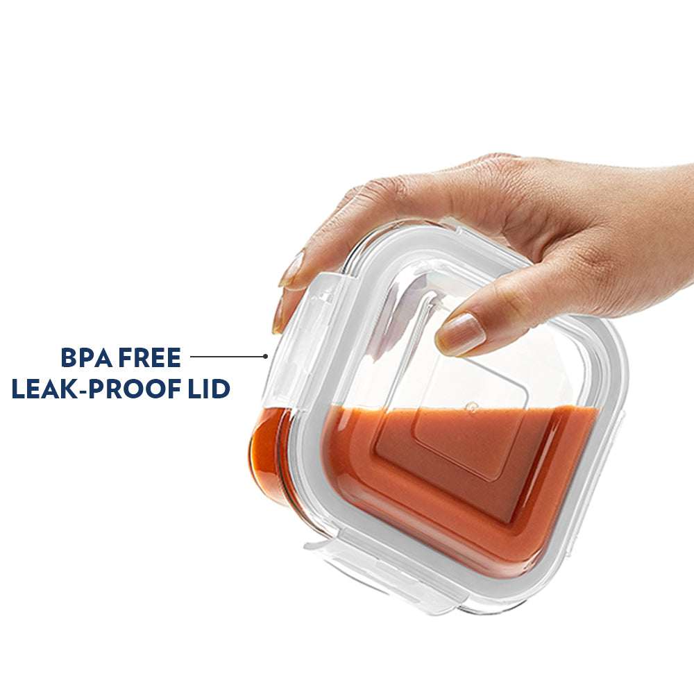 Tuff Glass Klip n Store Square Container